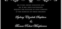 Basic Black and White Wedding Invitations