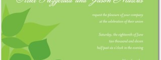 Natural Green Wedding Invitations