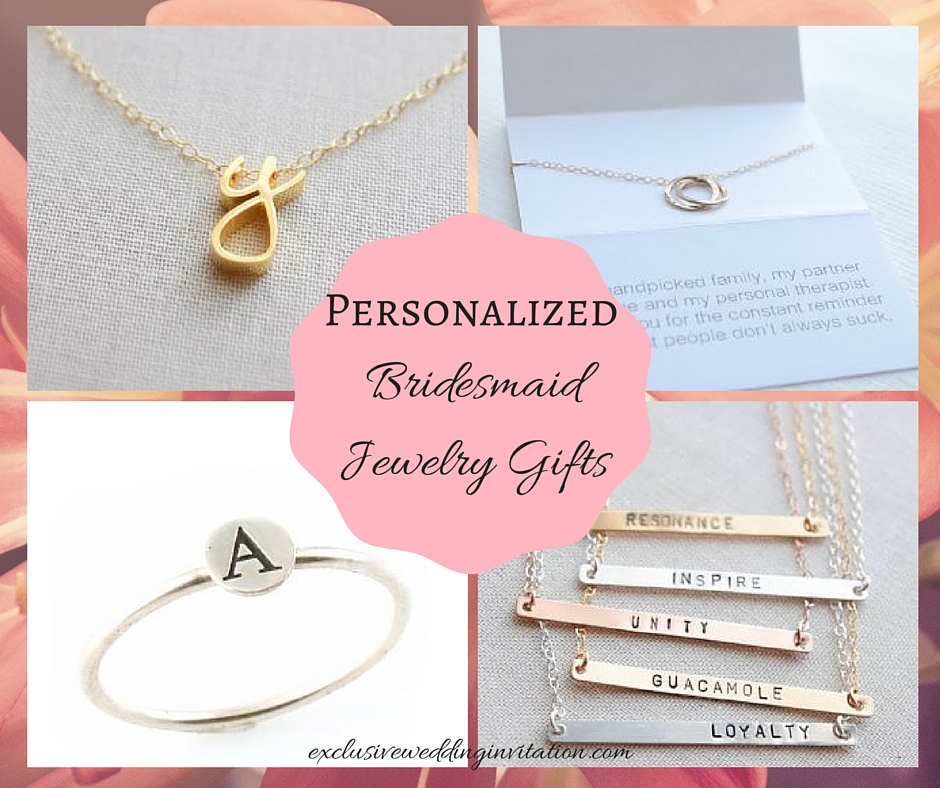 Unique Personalized Bridesmaid Jewelry Gifts