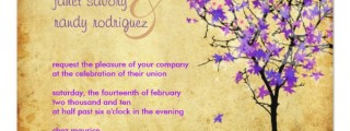 Lavender Purple Wedding Invitations