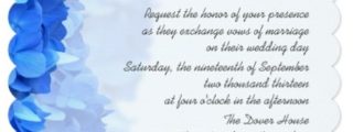 Blue, Teal, Aqua Wedding Invitations